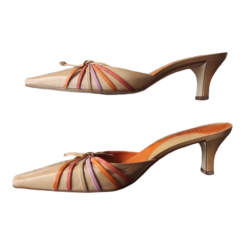 Gianni Bini Tan and Multicolor Heels